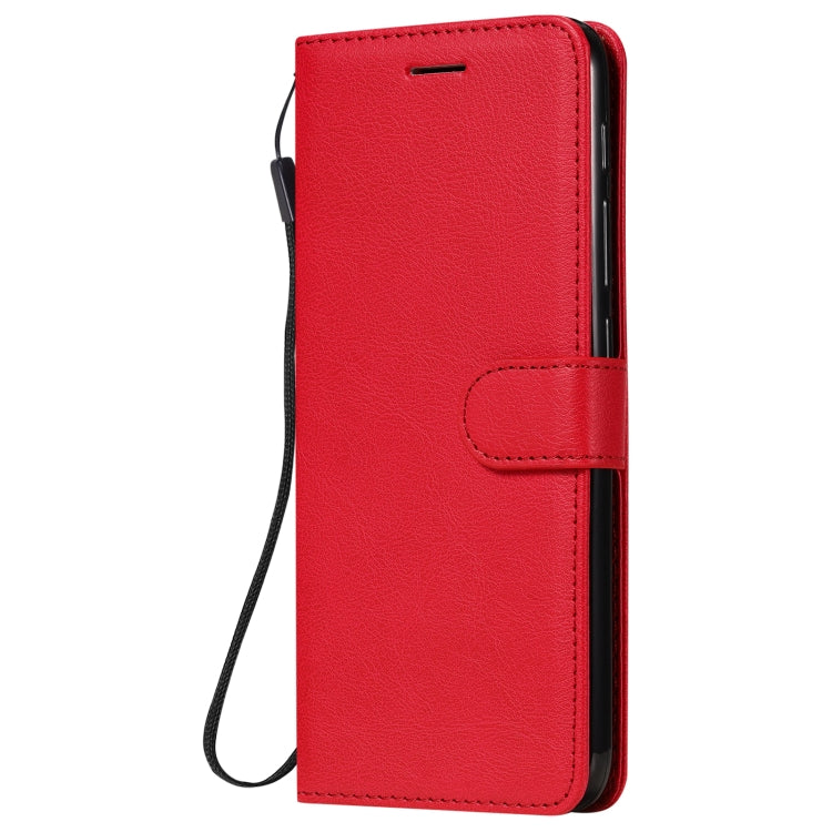 For Motorola Moto One Fuson Solid Color Horizontal Flip Protective Leather Case with Holder & Card Slots & Wallet & Photo Frame & Lanyard