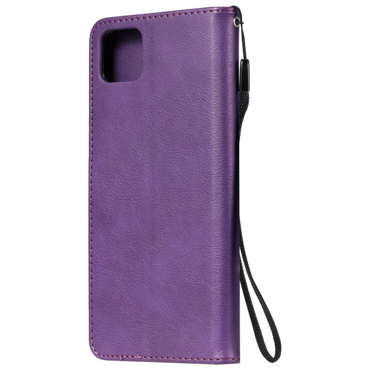 For OPPO Realme C11 Solid Color Horizontal Flip Protective Leather Case with Holder & Card Slots & Wallet & Photo Frame & Lanyard