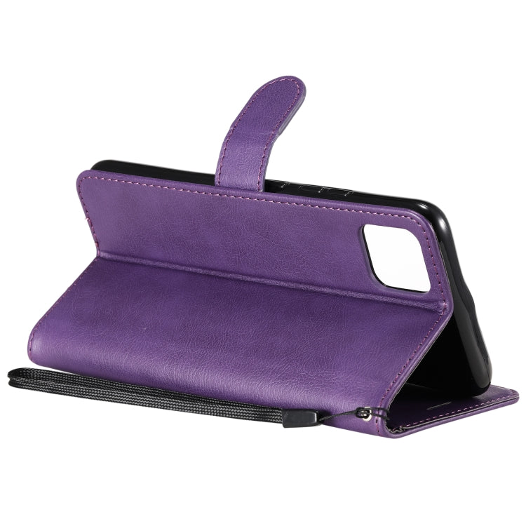 For OPPO Realme C11 Solid Color Horizontal Flip Protective Leather Case with Holder & Card Slots & Wallet & Photo Frame & Lanyard