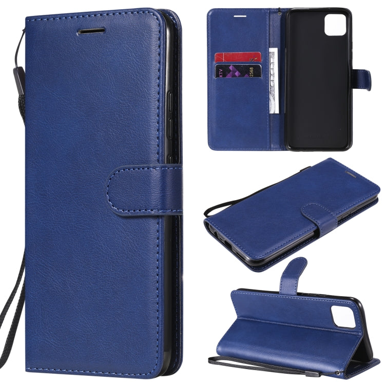 For OPPO Realme C11 Solid Color Horizontal Flip Protective Leather Case with Holder & Card Slots & Wallet & Photo Frame & Lanyard