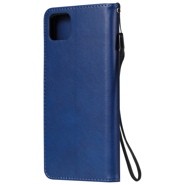 For OPPO Realme C11 Solid Color Horizontal Flip Protective Leather Case with Holder & Card Slots & Wallet & Photo Frame & Lanyard