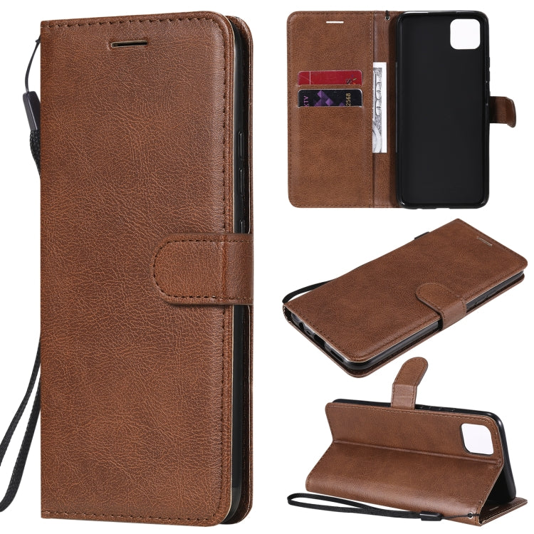 For OPPO Realme C11 Solid Color Horizontal Flip Protective Leather Case with Holder & Card Slots & Wallet & Photo Frame & Lanyard