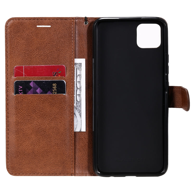 For OPPO Realme C11 Solid Color Horizontal Flip Protective Leather Case with Holder & Card Slots & Wallet & Photo Frame & Lanyard