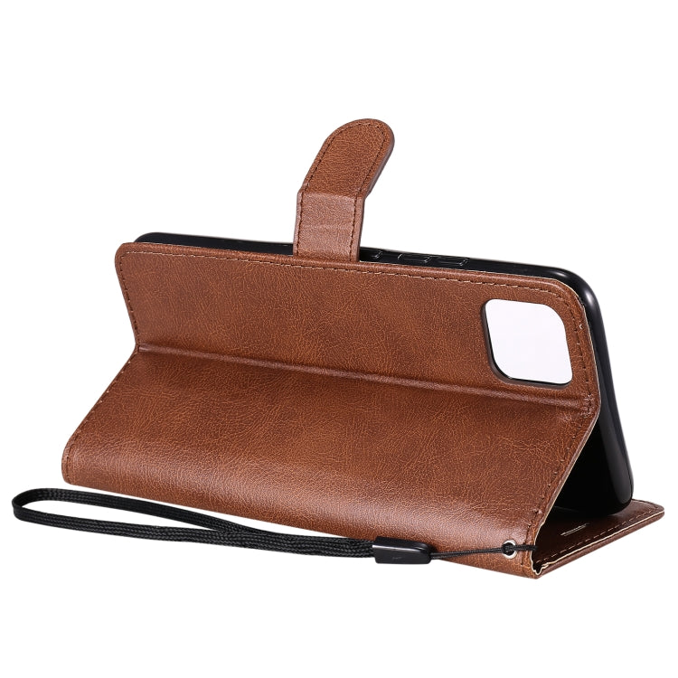 For OPPO Realme C11 Solid Color Horizontal Flip Protective Leather Case with Holder & Card Slots & Wallet & Photo Frame & Lanyard