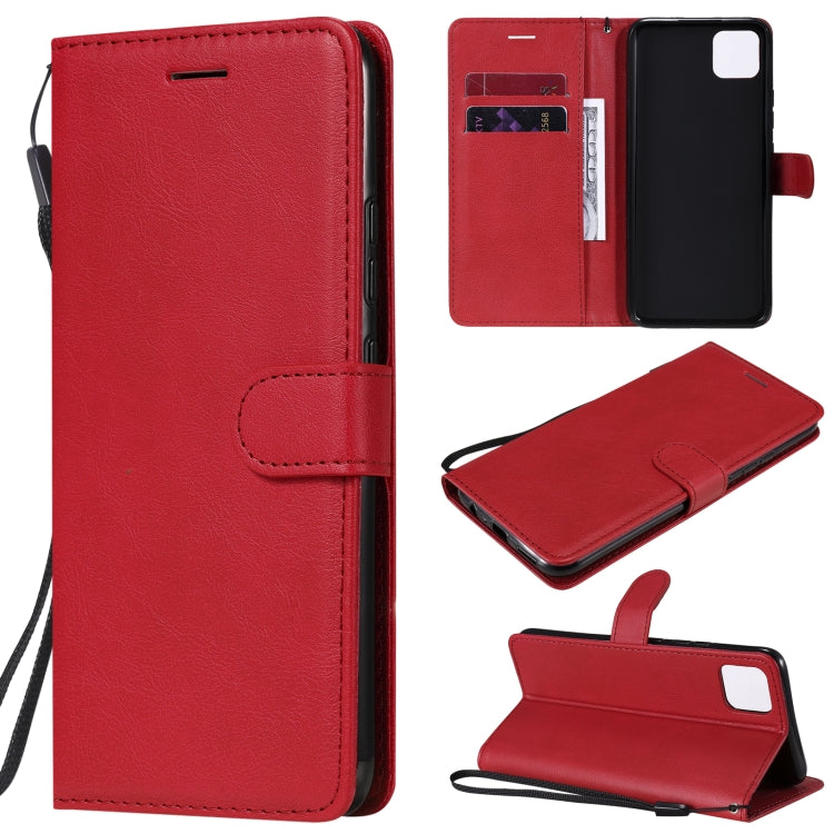 For OPPO Realme C11 Solid Color Horizontal Flip Protective Leather Case with Holder & Card Slots & Wallet & Photo Frame & Lanyard