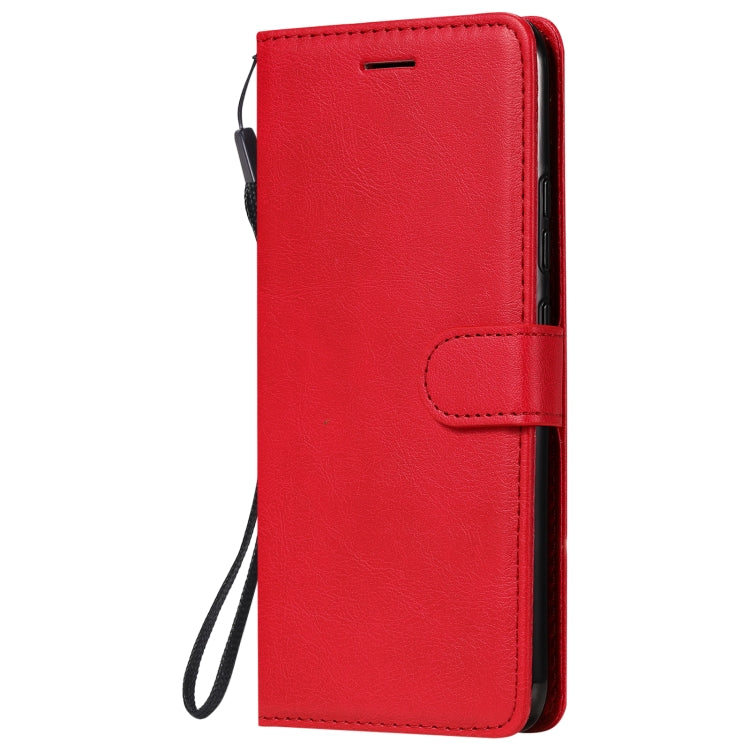 For OPPO Realme C11 Solid Color Horizontal Flip Protective Leather Case with Holder & Card Slots & Wallet & Photo Frame & Lanyard