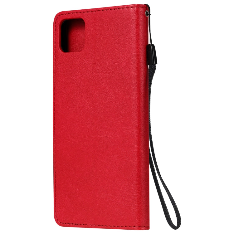For OPPO Realme C11 Solid Color Horizontal Flip Protective Leather Case with Holder & Card Slots & Wallet & Photo Frame & Lanyard
