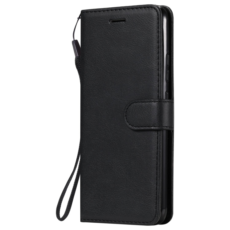 For OPPO Realme C11 Solid Color Horizontal Flip Protective Leather Case with Holder & Card Slots & Wallet & Photo Frame & Lanyard