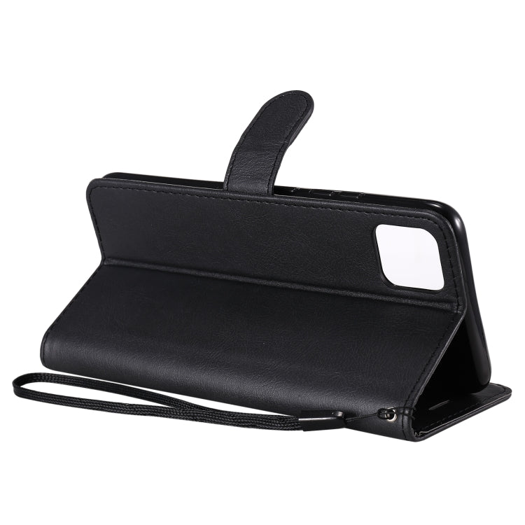 For OPPO Realme C11 Solid Color Horizontal Flip Protective Leather Case with Holder & Card Slots & Wallet & Photo Frame & Lanyard