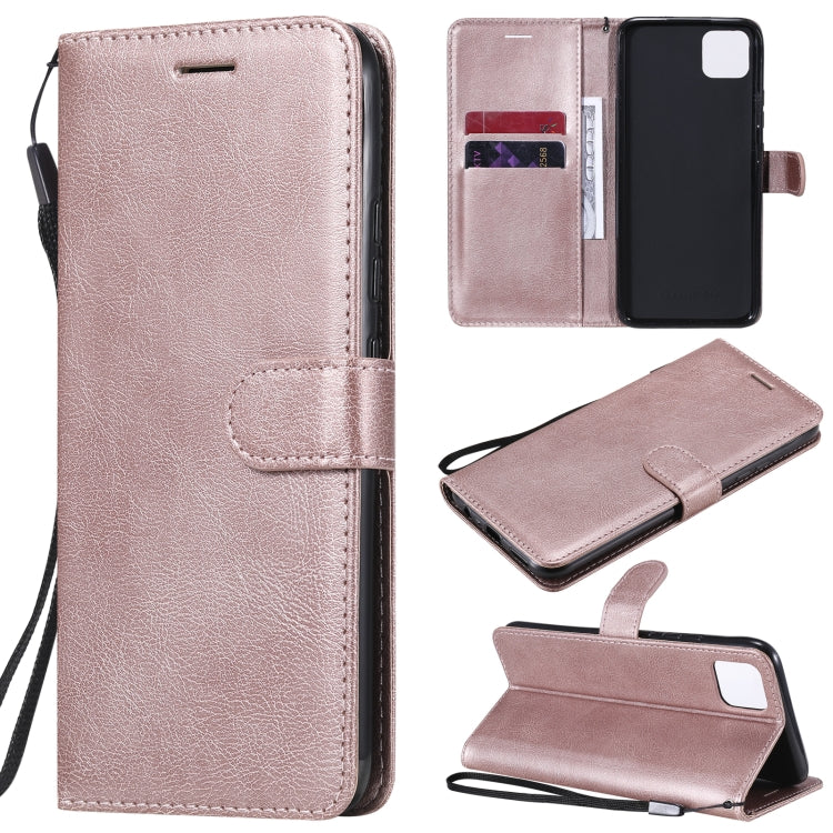 For OPPO Realme C11 Solid Color Horizontal Flip Protective Leather Case with Holder & Card Slots & Wallet & Photo Frame & Lanyard