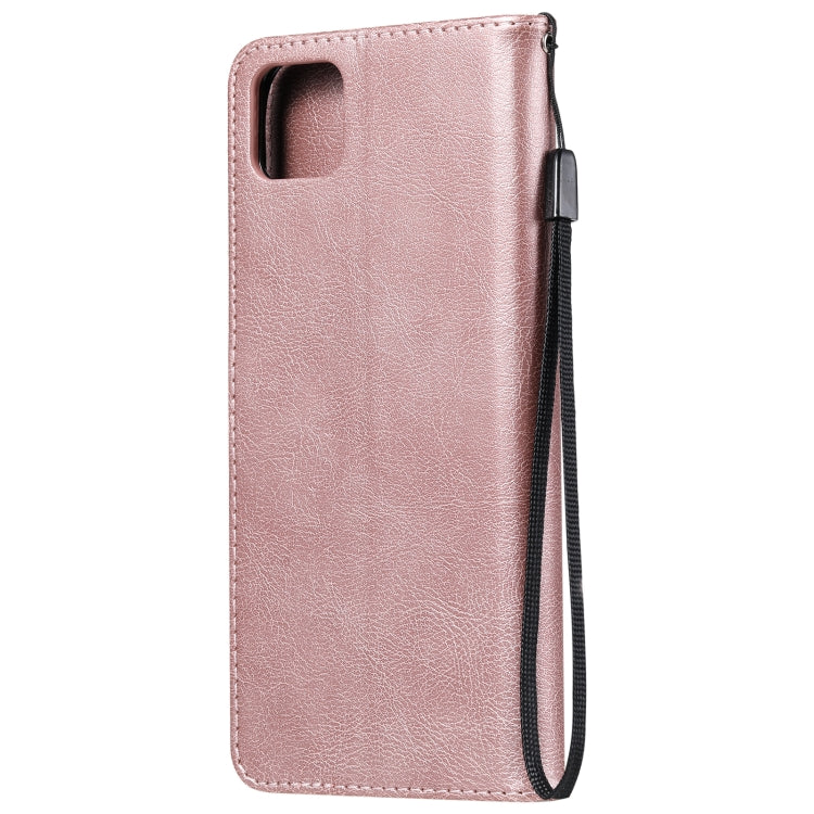 For OPPO Realme C11 Solid Color Horizontal Flip Protective Leather Case with Holder & Card Slots & Wallet & Photo Frame & Lanyard