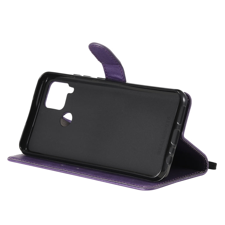 For OPPO Realme C15 Solid Color Horizontal Flip Protective Leather Case with Holder & Card Slots & Wallet & Photo Frame & Lanyard