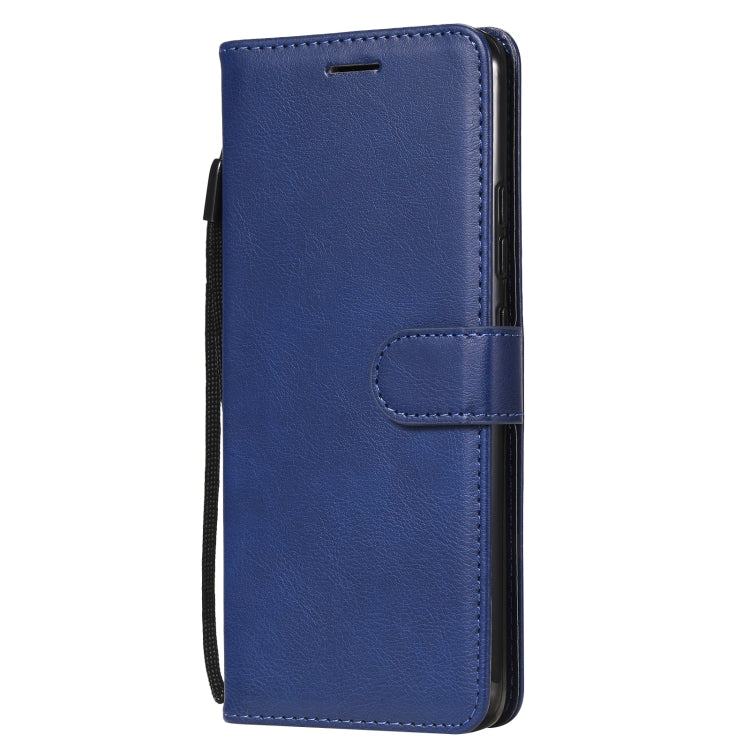 For OPPO Realme C15 Solid Color Horizontal Flip Protective Leather Case with Holder & Card Slots & Wallet & Photo Frame & Lanyard