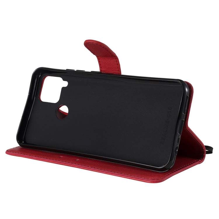 For OPPO Realme C15 Solid Color Horizontal Flip Protective Leather Case with Holder & Card Slots & Wallet & Photo Frame & Lanyard