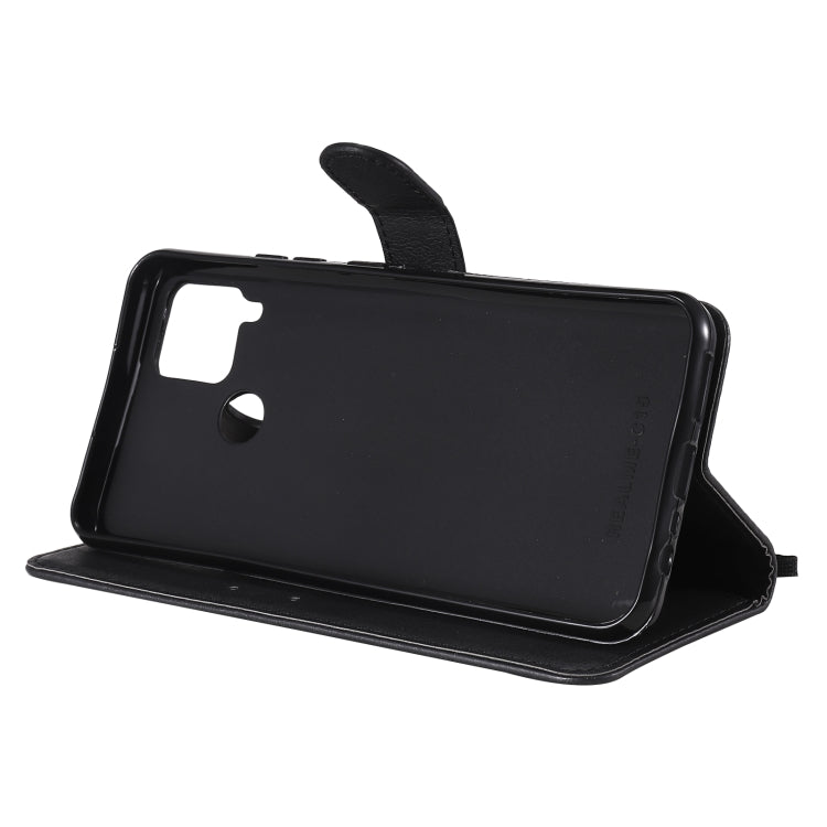 For OPPO Realme C15 Solid Color Horizontal Flip Protective Leather Case with Holder & Card Slots & Wallet & Photo Frame & Lanyard