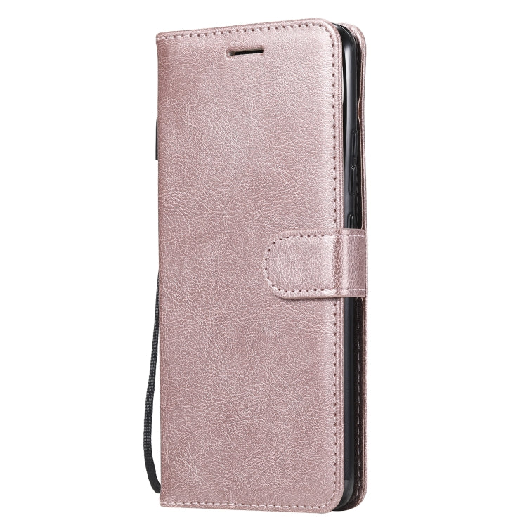For OPPO Realme C15 Solid Color Horizontal Flip Protective Leather Case with Holder & Card Slots & Wallet & Photo Frame & Lanyard
