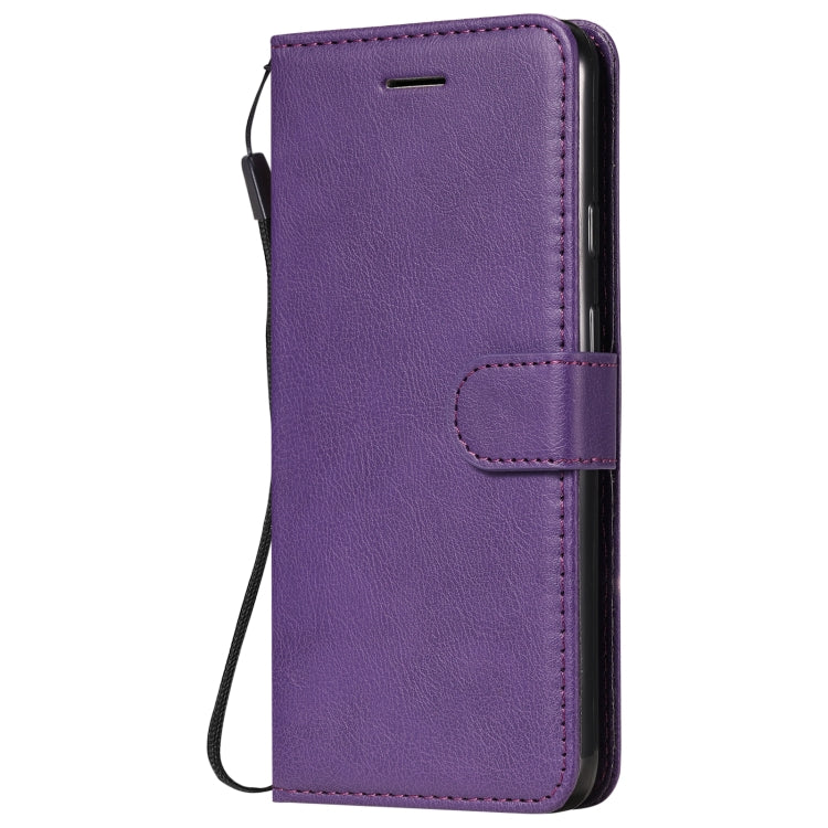 For Google Pixel 5 XL Solid Color Horizontal Flip Protective Leather Case with Holder & Card Slots & Wallet & Photo Frame & Lanyard