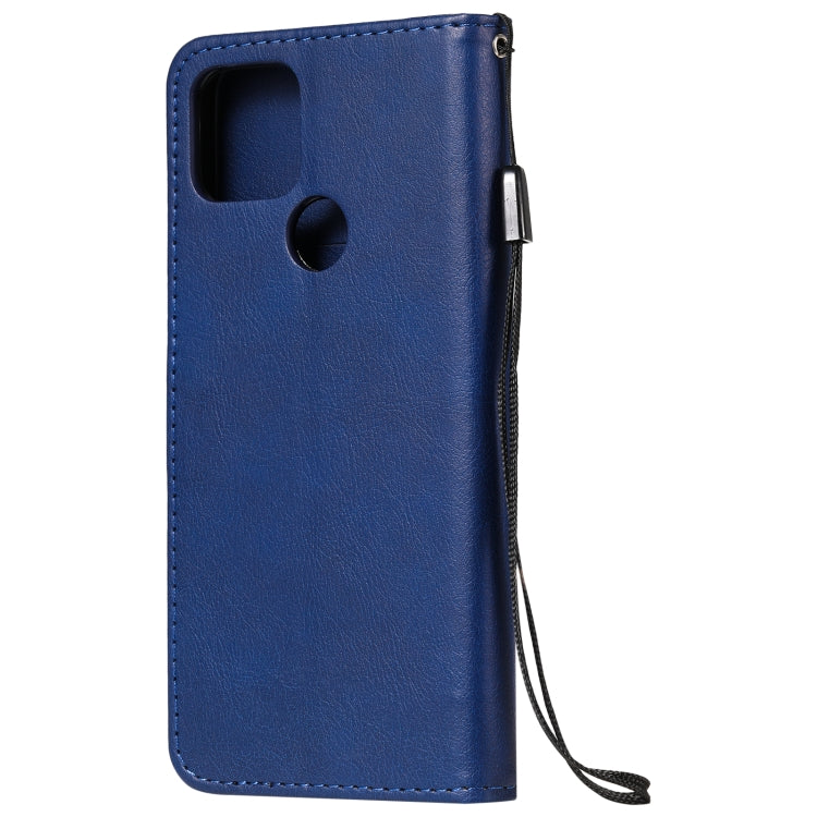For Google Pixel 5 XL Solid Color Horizontal Flip Protective Leather Case with Holder & Card Slots & Wallet & Photo Frame & Lanyard