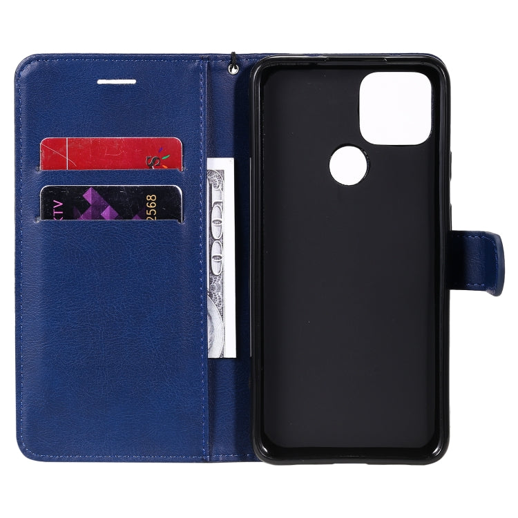 For Google Pixel 5 XL Solid Color Horizontal Flip Protective Leather Case with Holder & Card Slots & Wallet & Photo Frame & Lanyard