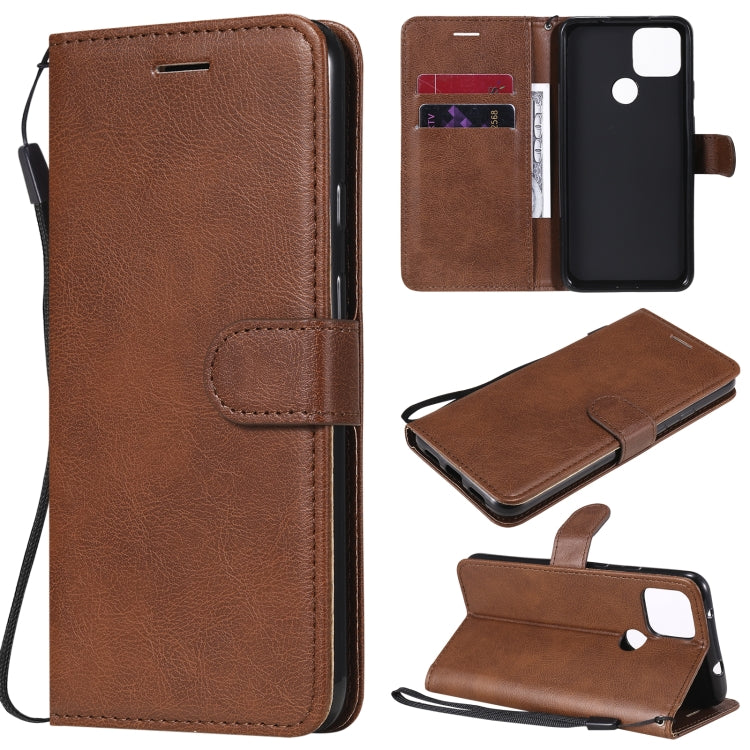 For Google Pixel 5 XL Solid Color Horizontal Flip Protective Leather Case with Holder & Card Slots & Wallet & Photo Frame & Lanyard