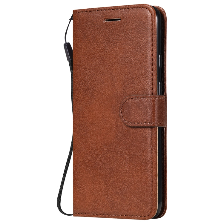 For Google Pixel 5 XL Solid Color Horizontal Flip Protective Leather Case with Holder & Card Slots & Wallet & Photo Frame & Lanyard