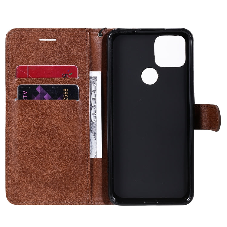 For Google Pixel 5 XL Solid Color Horizontal Flip Protective Leather Case with Holder & Card Slots & Wallet & Photo Frame & Lanyard