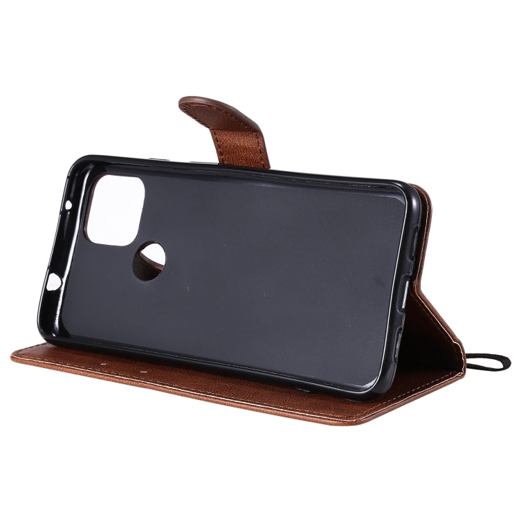 For Google Pixel 5 XL Solid Color Horizontal Flip Protective Leather Case with Holder & Card Slots & Wallet & Photo Frame & Lanyard