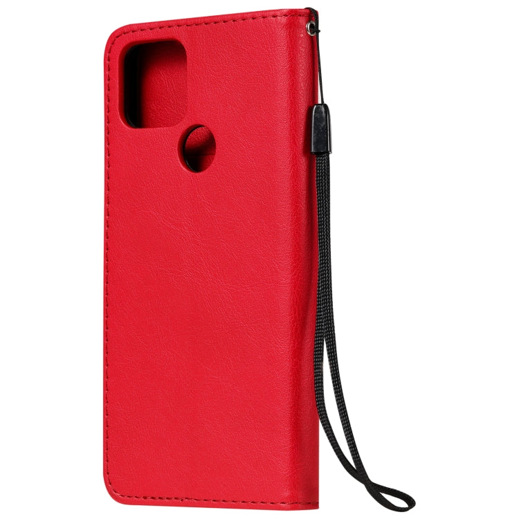 For Google Pixel 5 XL Solid Color Horizontal Flip Protective Leather Case with Holder & Card Slots & Wallet & Photo Frame & Lanyard