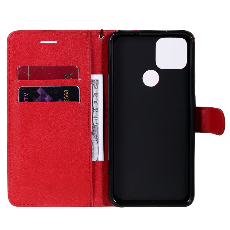 For Google Pixel 5 XL Solid Color Horizontal Flip Protective Leather Case with Holder & Card Slots & Wallet & Photo Frame & Lanyard