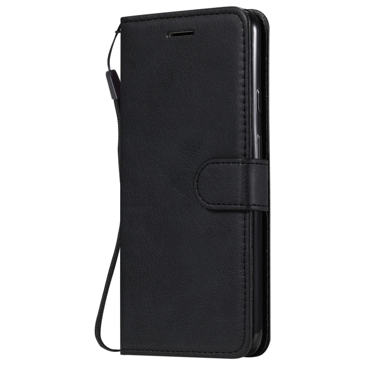 For Google Pixel 5 XL Solid Color Horizontal Flip Protective Leather Case with Holder & Card Slots & Wallet & Photo Frame & Lanyard