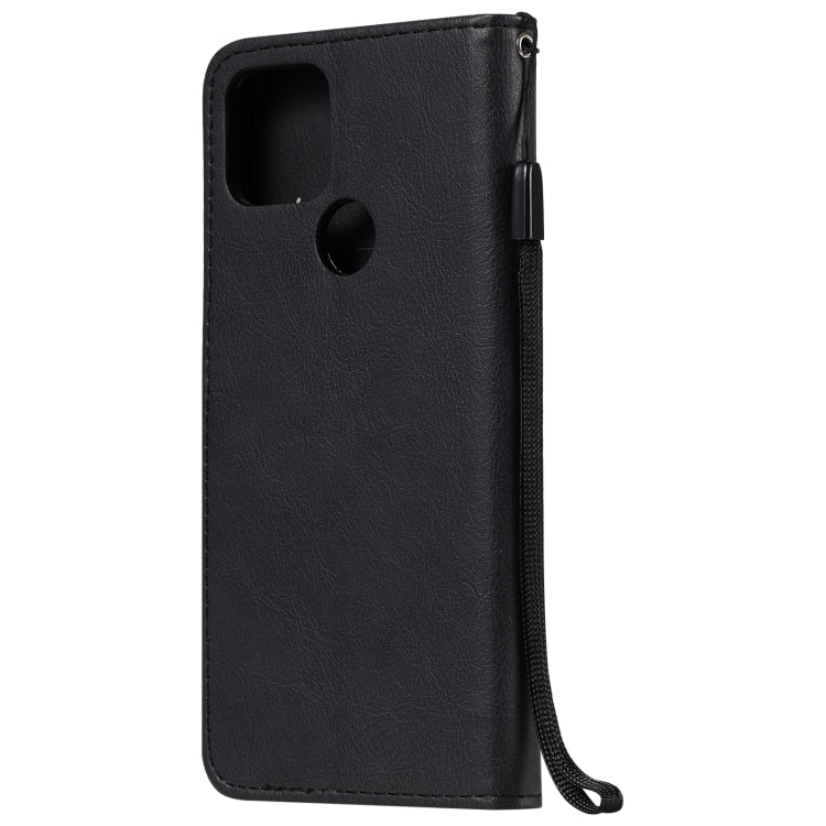 For Google Pixel 5 XL Solid Color Horizontal Flip Protective Leather Case with Holder & Card Slots & Wallet & Photo Frame & Lanyard