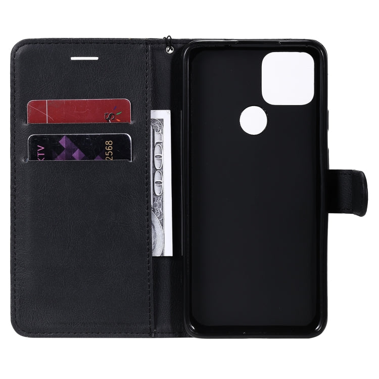 For Google Pixel 5 XL Solid Color Horizontal Flip Protective Leather Case with Holder & Card Slots & Wallet & Photo Frame & Lanyard