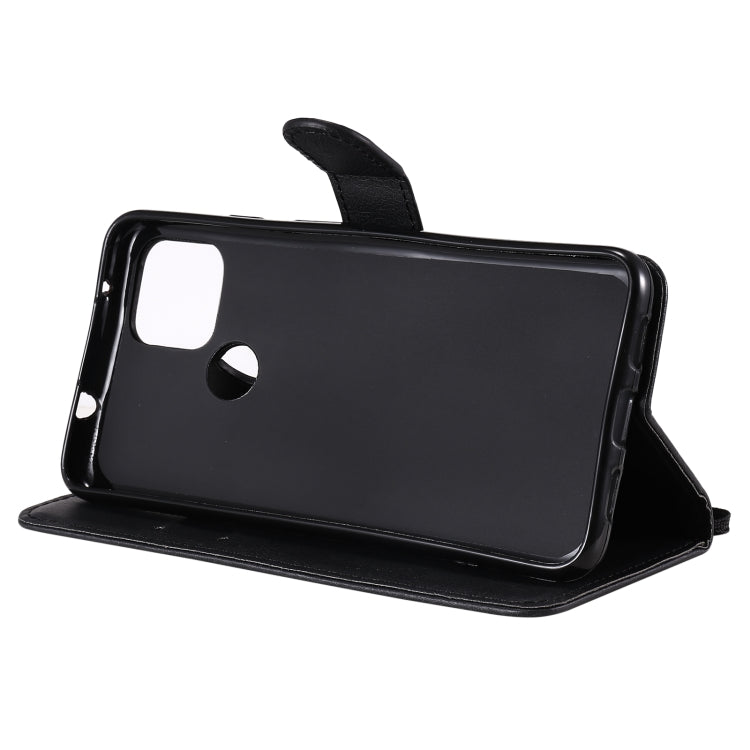 For Google Pixel 5 XL Solid Color Horizontal Flip Protective Leather Case with Holder & Card Slots & Wallet & Photo Frame & Lanyard