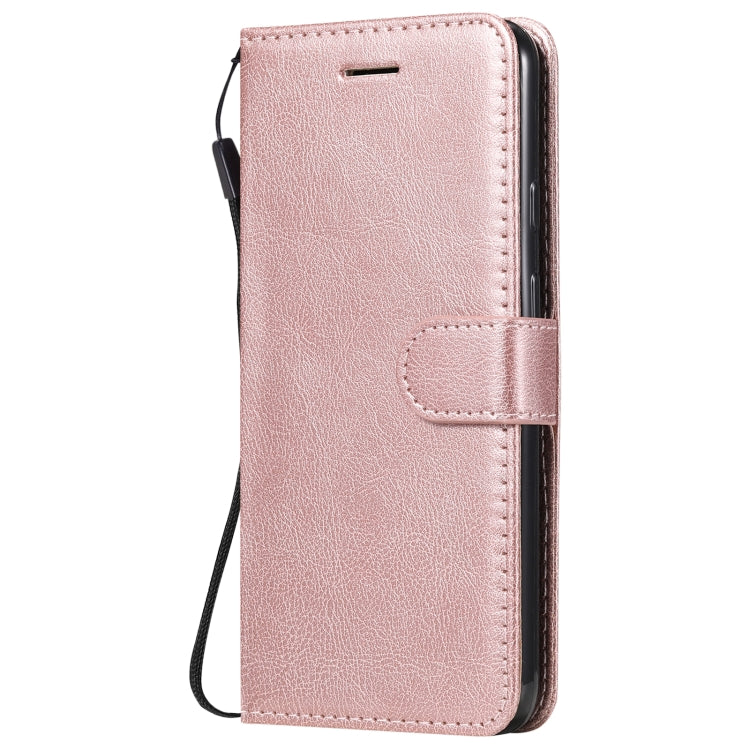 For Google Pixel 5 XL Solid Color Horizontal Flip Protective Leather Case with Holder & Card Slots & Wallet & Photo Frame & Lanyard