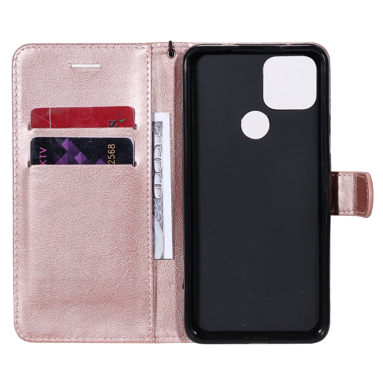 For Google Pixel 5 XL Solid Color Horizontal Flip Protective Leather Case with Holder & Card Slots & Wallet & Photo Frame & Lanyard
