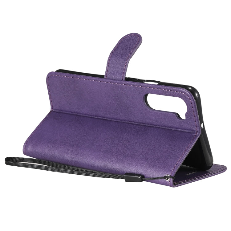 For OnePlus Nord Solid Color Horizontal Flip Protective Leather Case with Holder & Card Slots & Wallet & Photo Frame & Lanyard