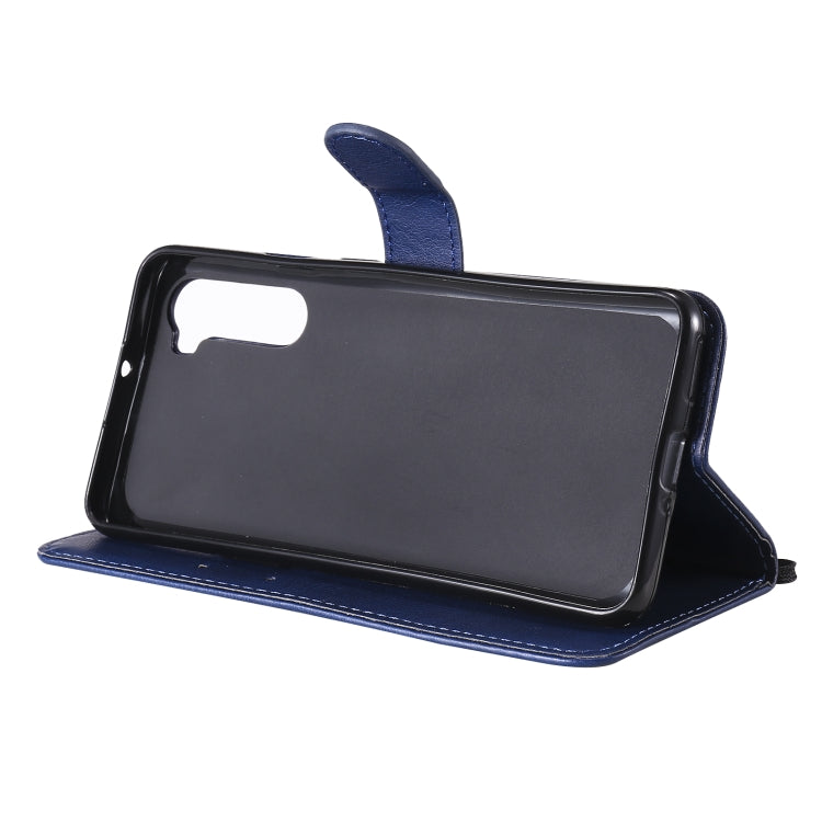 For OnePlus Nord Solid Color Horizontal Flip Protective Leather Case with Holder & Card Slots & Wallet & Photo Frame & Lanyard