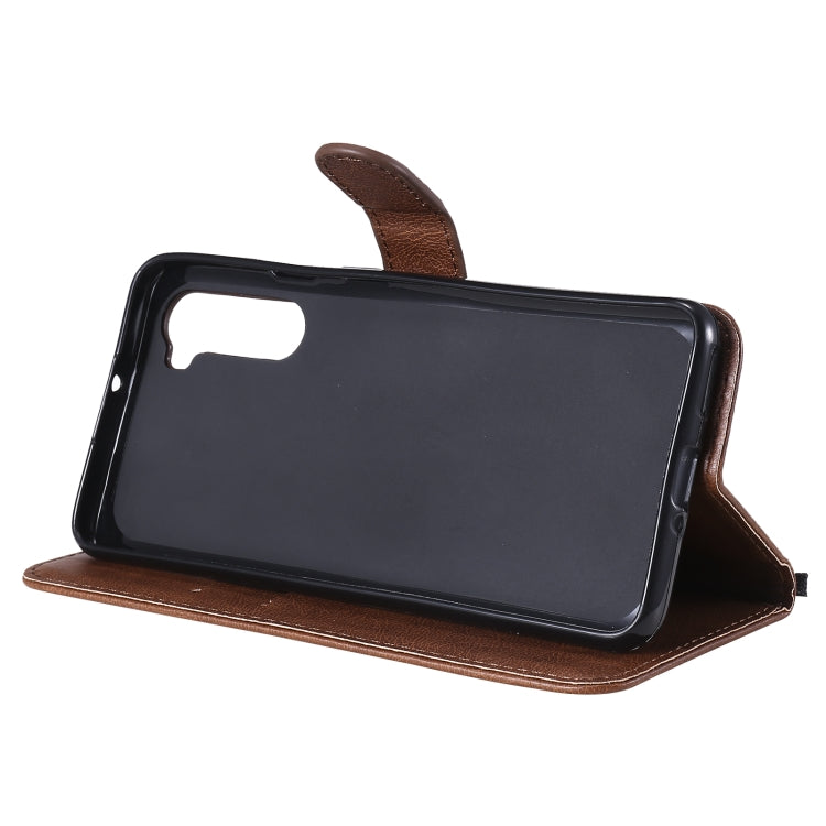 For OnePlus Nord Solid Color Horizontal Flip Protective Leather Case with Holder & Card Slots & Wallet & Photo Frame & Lanyard
