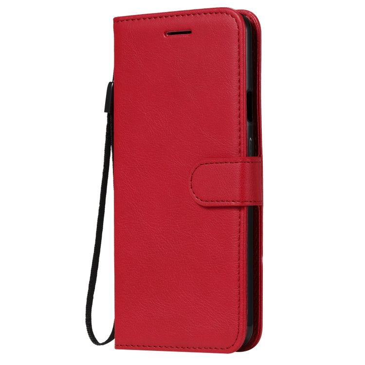 For OnePlus Nord Solid Color Horizontal Flip Protective Leather Case with Holder & Card Slots & Wallet & Photo Frame & Lanyard
