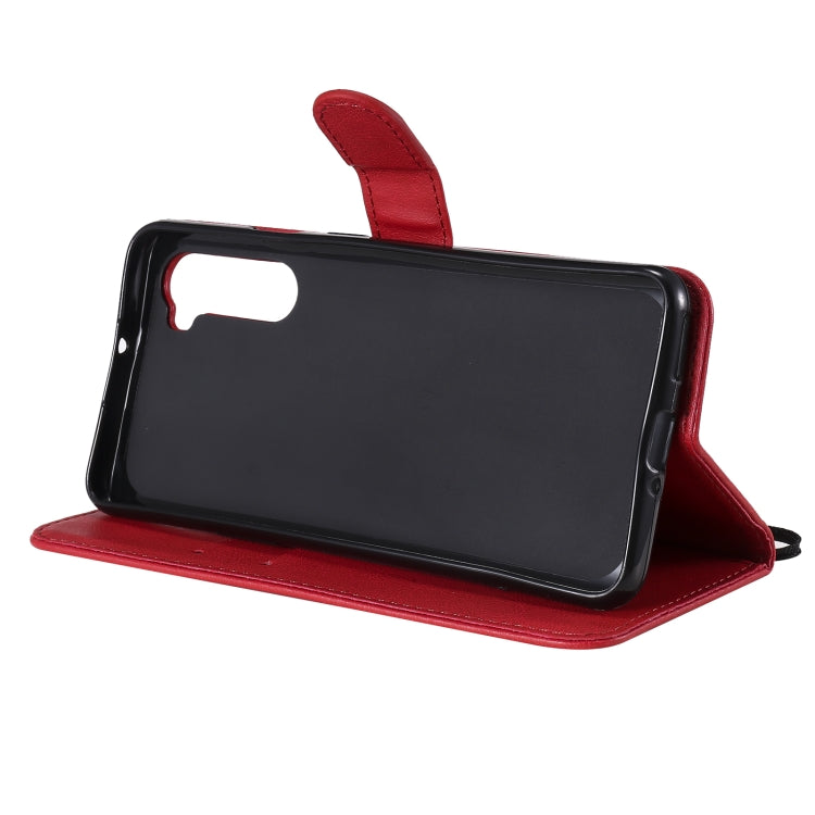 For OnePlus Nord Solid Color Horizontal Flip Protective Leather Case with Holder & Card Slots & Wallet & Photo Frame & Lanyard