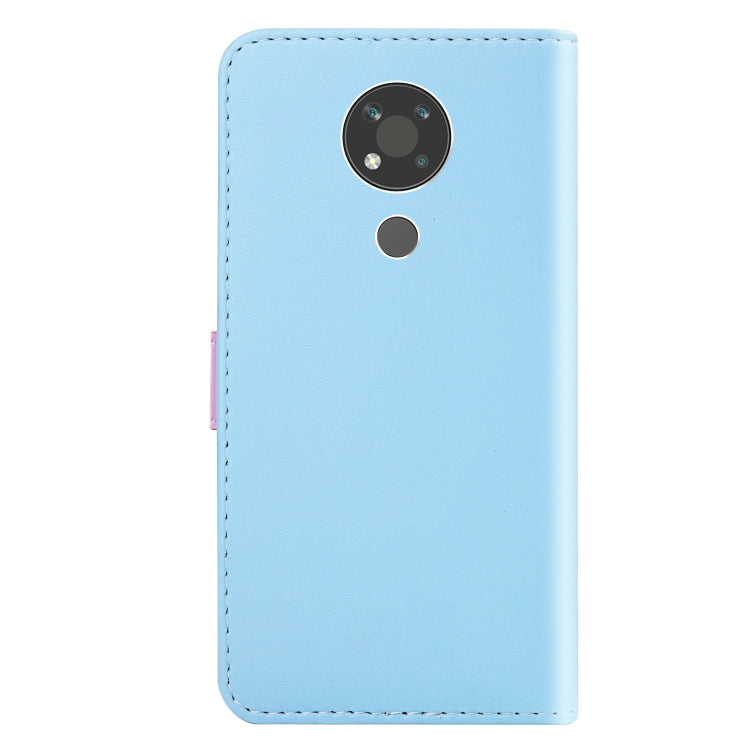 For Nokia 3.4 Tricolor Stitching Horizontal Flip TPU + PU Leather Case with Holder & Card Slots & Wallet