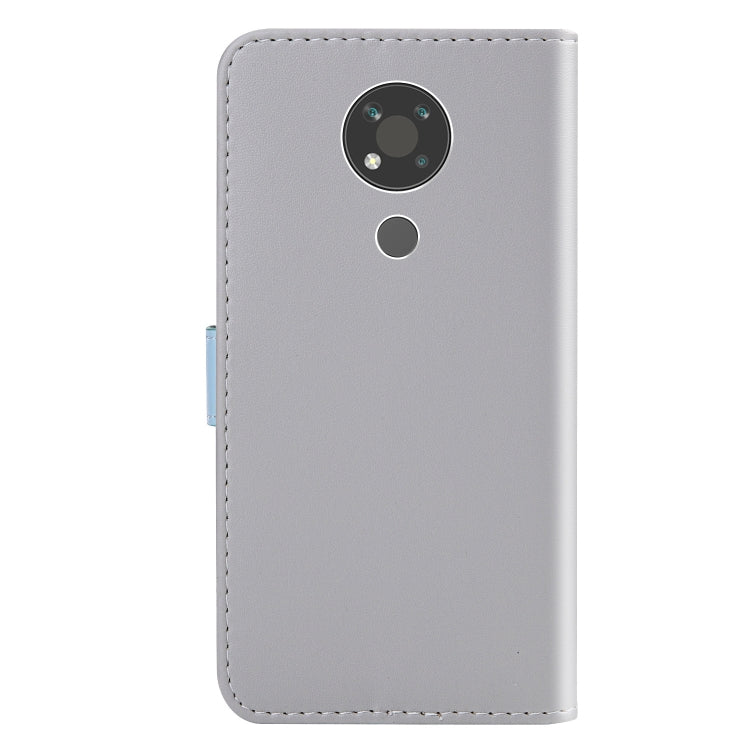 For Nokia 3.4 Tricolor Stitching Horizontal Flip TPU + PU Leather Case with Holder & Card Slots & Wallet