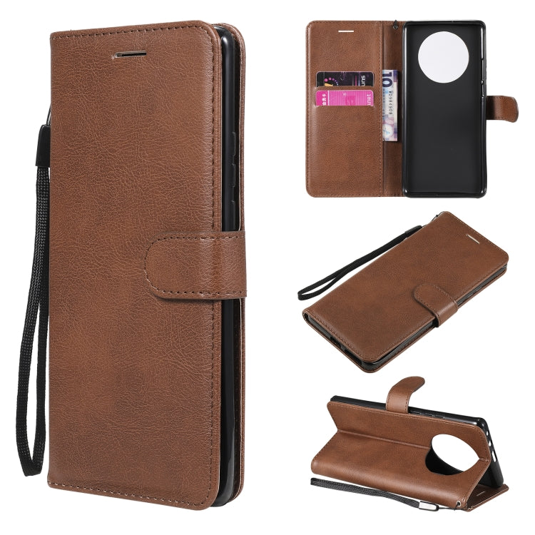 For Huawei Mate 40 Pro Solid Color Horizontal Flip Protective Leather Case with Holder & Card Slots & Wallet & Photo Frame & Lanyard