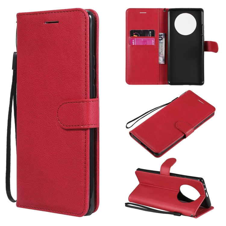 For Huawei Mate 40 Pro Solid Color Horizontal Flip Protective Leather Case with Holder & Card Slots & Wallet & Photo Frame & Lanyard