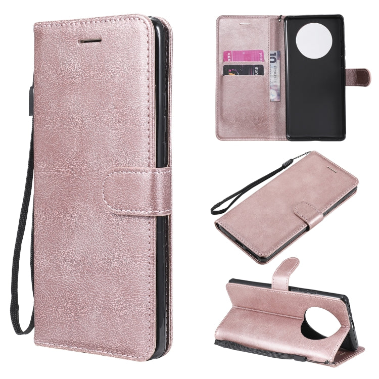For Huawei Mate 40 Pro Solid Color Horizontal Flip Protective Leather Case with Holder & Card Slots & Wallet & Photo Frame & Lanyard