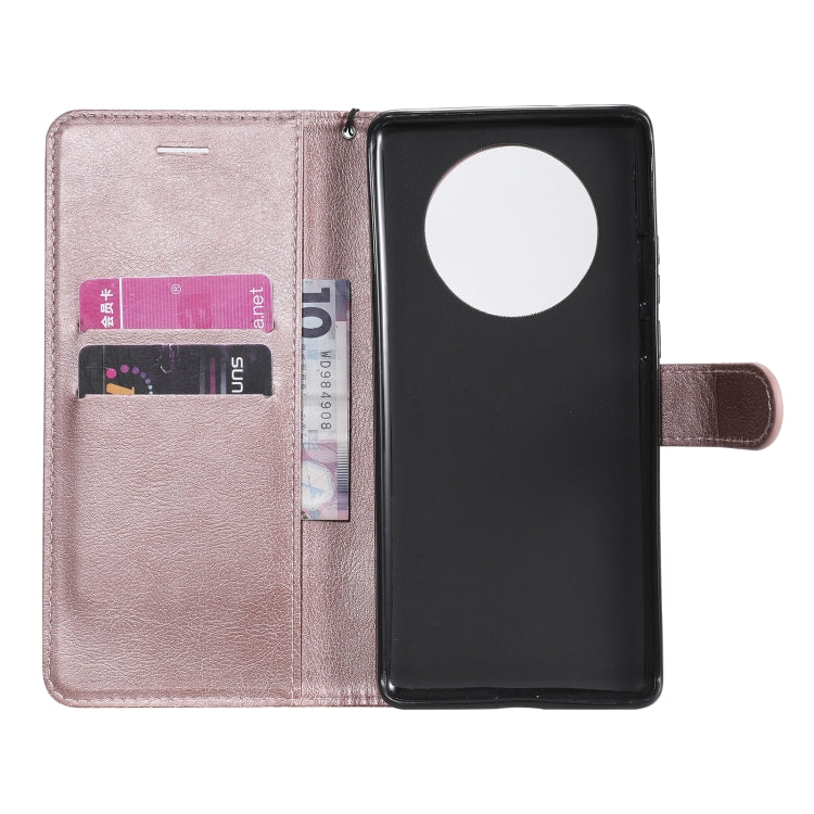 For Huawei Mate 40 Pro Solid Color Horizontal Flip Protective Leather Case with Holder & Card Slots & Wallet & Photo Frame & Lanyard