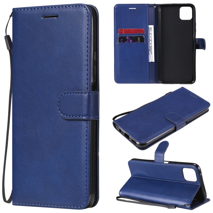 For Huawei Enjoy 20 5G Solid Color Horizontal Flip Protective Leather Case with Holder & Card Slots & Wallet & Photo Frame & Lanyard
