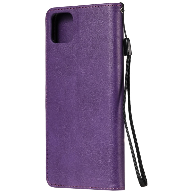 For Huawei Enjoy 20 5G Solid Color Horizontal Flip Protective Leather Case with Holder & Card Slots & Wallet & Photo Frame & Lanyard