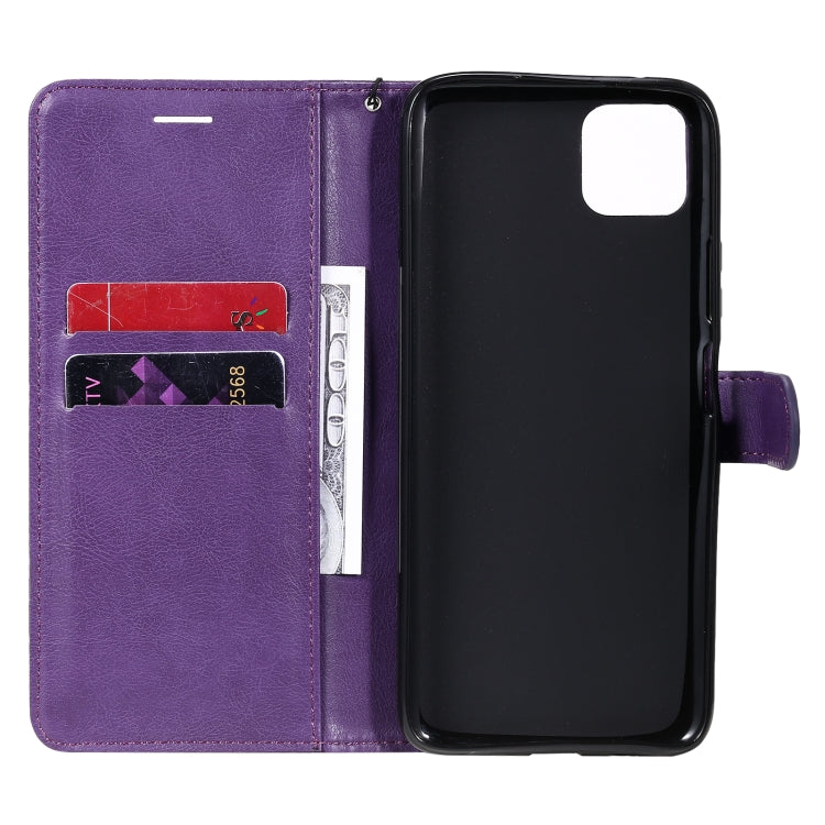 For Huawei Enjoy 20 5G Solid Color Horizontal Flip Protective Leather Case with Holder & Card Slots & Wallet & Photo Frame & Lanyard