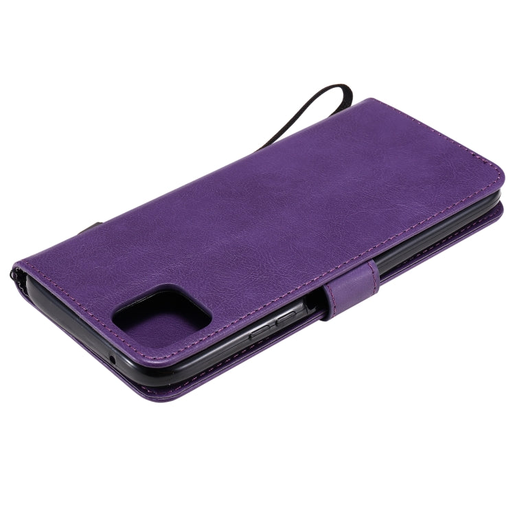 For Huawei Enjoy 20 5G Solid Color Horizontal Flip Protective Leather Case with Holder & Card Slots & Wallet & Photo Frame & Lanyard